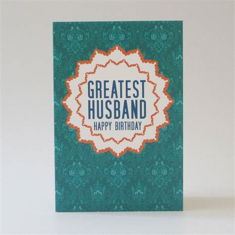 Husband Birthday Card By Dimitria Jordan