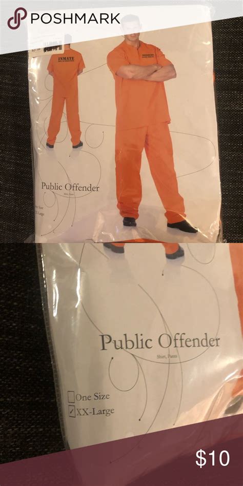 Prisoner Public Offender Costume Costumes Prison Man Shop