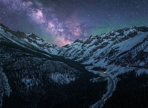 North Cascades Starry Night Landscape Crop Photograph By