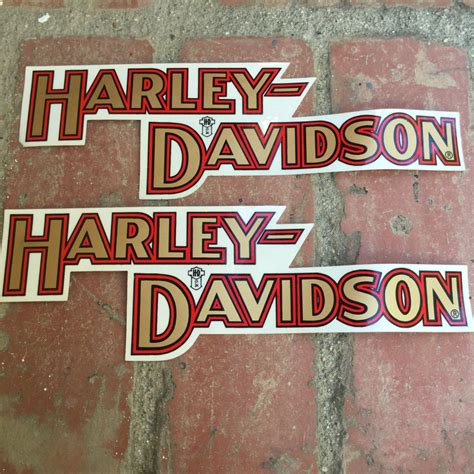 Is a brand design and creative agency located in portland, oregon. Harley Davidson decal. Tank Decals. Original. 1 Pair. Gary