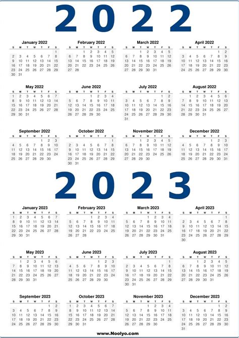 Printable Calendar For 2022 And 2023 Printable Calendar 2021 Riset