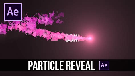 After Effects Tutorial Particle Reveal On Path For Text And Logos No