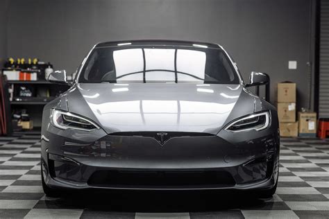 Midnight Silver Metallic Tesla Model S Plaid Multi Stage Paint