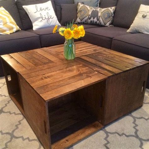 Turned out pretty well if i do say so myself. Pallet Wood Wine Crate Coffee Table | Wine crate coffee ...