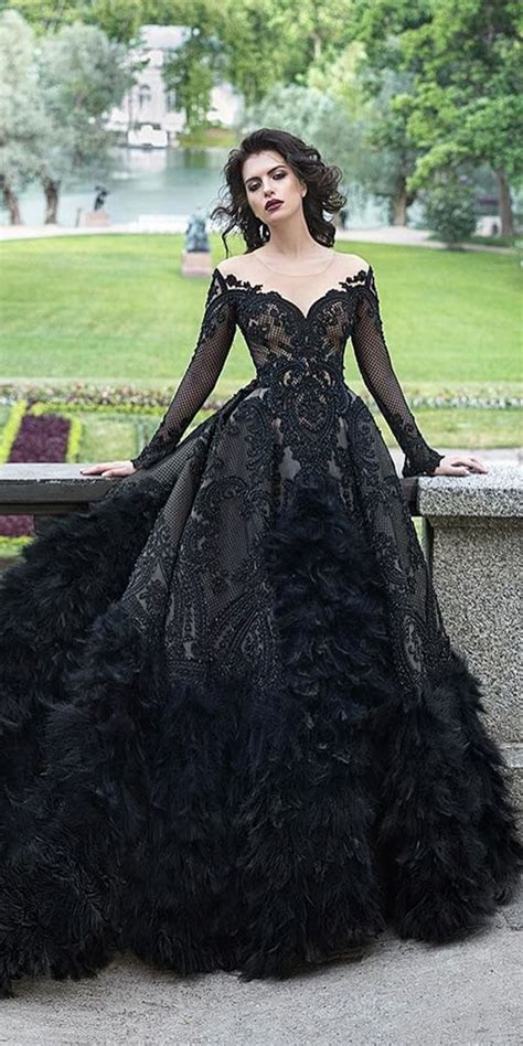 Long ball gown black lace gothic corset formal prom evening dresses. Gothic Wedding Dresses: Challenging Traditions | Ball gown ...