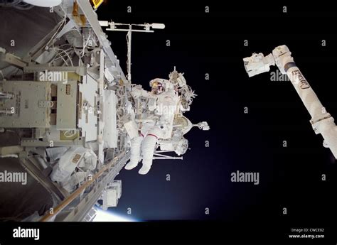 Construction Work On International Space Station Astronaut Michael