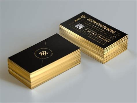 If you want a certain air of exclusivity then the edge coloured. Custom Gold Foil Business Card Edge Gilding Business Cards Qr Code Color Printing Visit Card ...