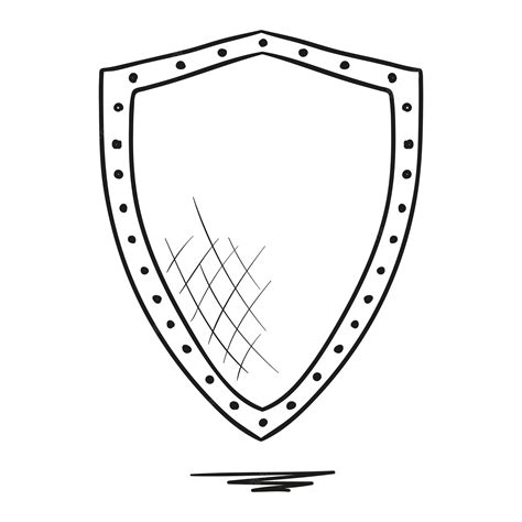 Premium Vector Shield Hand Drawn Vector Illustration