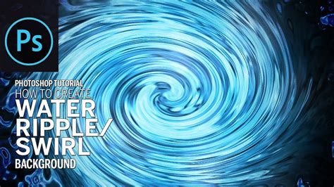 How To Create Blue Abstract Water Ripple Or Swirl Texture Background In