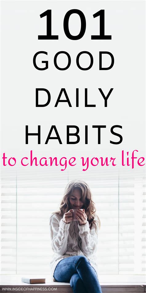 101 Good Daily Habits To Improve Your Life Step By Step Self