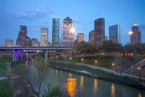 Houston Skyline And Buffalo Bayou Hdr Houston Skyline And Flickr