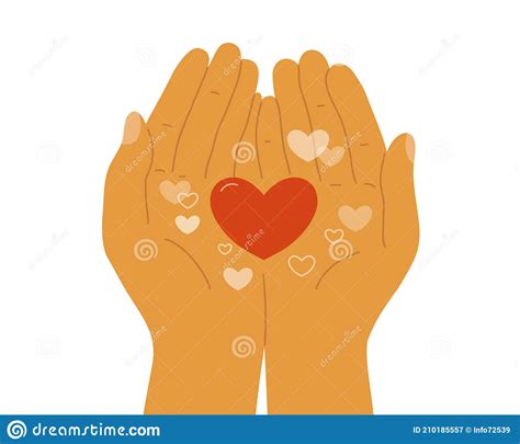 Human Hands Holding Hearts Stock Vector Illustration Of Celebrate
