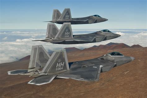 United States Air Force F 22a Raptor Stealth Fighter Jets Hawaii