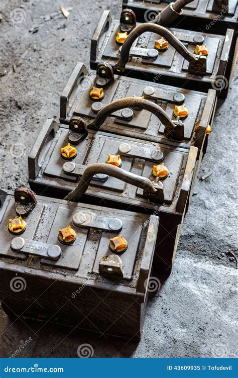 Rusty Old Train Battery Stock Image Image Of Equipment 43609935