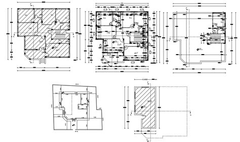 3 Bhk House Plan 2100 Sqft Plot Size Dwg File Cadbull