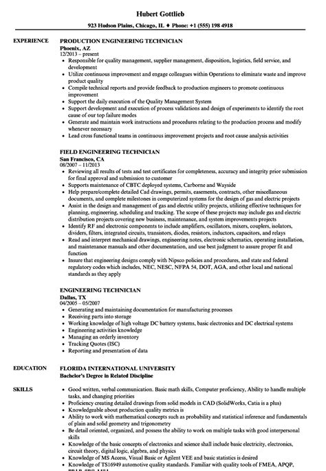 Your cv is the foundation of your job hunt. Engineer Technician Resume Example - Best Resume Ideas