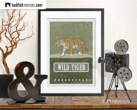 Wild Tiger Endangered Print Asian Tiger Large Asian Cat Etsy Asian