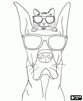 Search through 52518 colorings, dot to dots, tutorials and silhouettes. diana ikikunari | Cat coloring page, Great dane dogs ...