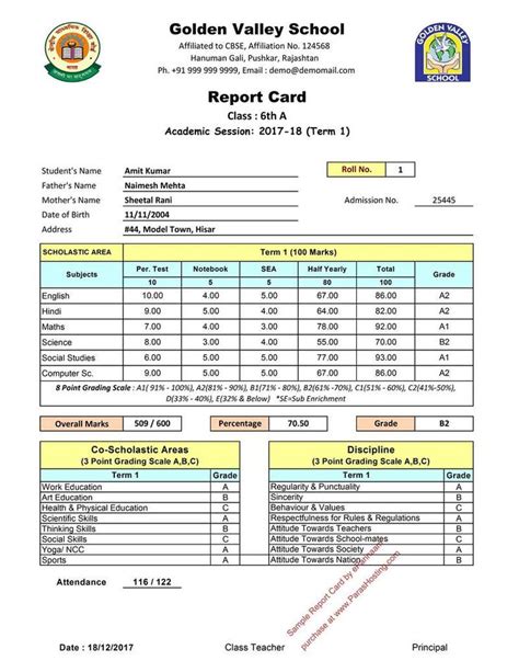A newspaper report is a news story found in newspapers and are designed to provide people with information about what is happening in the world. CBSE Report Card Format 2017-18 for Class 6th | 7th | 8th ...