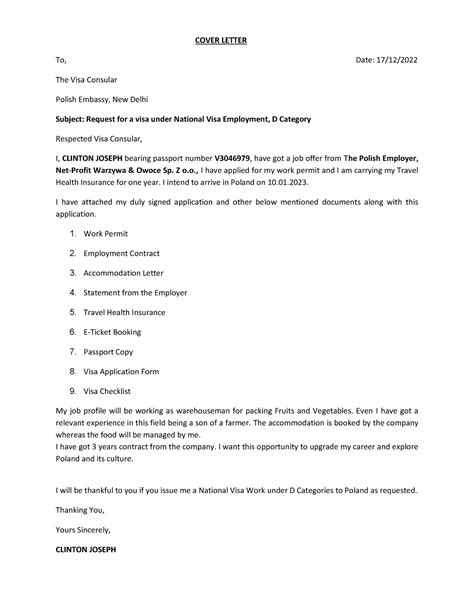 Cover Letter - Need to work out. - COVER LETTER To, Date: 17/12/ The