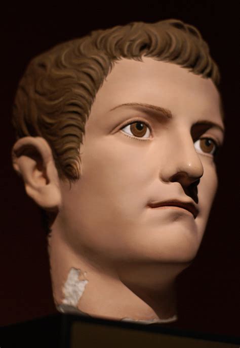 Porträt Des Kaisers Caligula Farbrekonstruktion Portrait Of Emperor