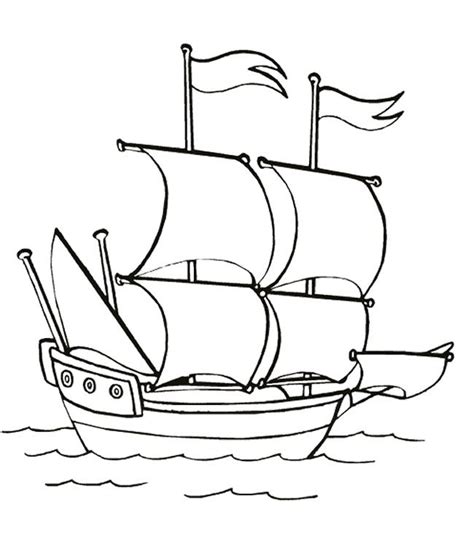American sailing ships coloring book (dover history coloring book) by peter f. Ship Sailing In The Sea Slowly Coloring Page | Pirate ...