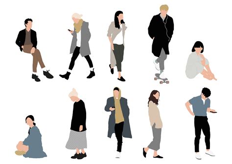 flat people vector collection 1 etsy people illustration illustration architecture people