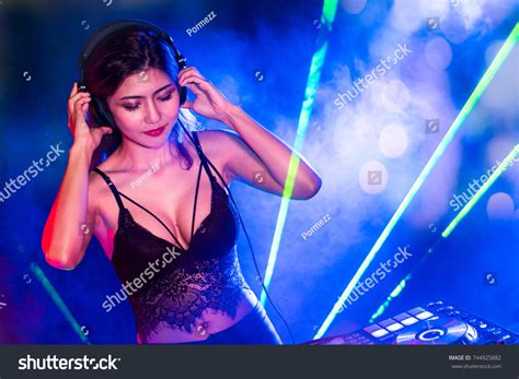 Sexy Asian Dj Mixing Music Club Stock Photo 744925882 Shutterstock