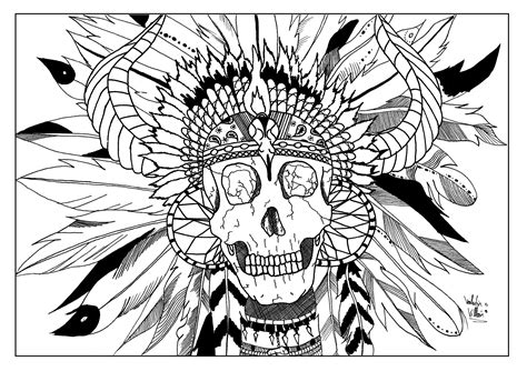 Skull Coloring Pages For Adults At Free