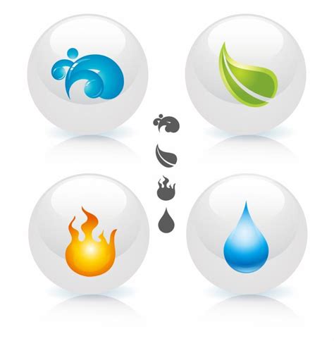 Four Elements Of Nature 133190 Free Ai Eps Download 4 Vector