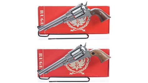 Two Ruger Old Army Percussion Revolvers With Boxes Rock Island Auction