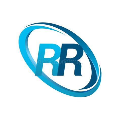 Design De Logotipo De Letra Rj Para Nome De Empresa Cor Azul Swoosh