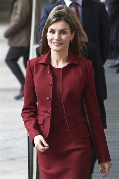 Queen Letizia Of Spain Visited The Royal Palace In Madrid Fashion Line