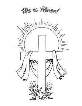 Jesus loves me coloring page. He is Risen! Easter Cross Coloring Page | Cross coloring ...