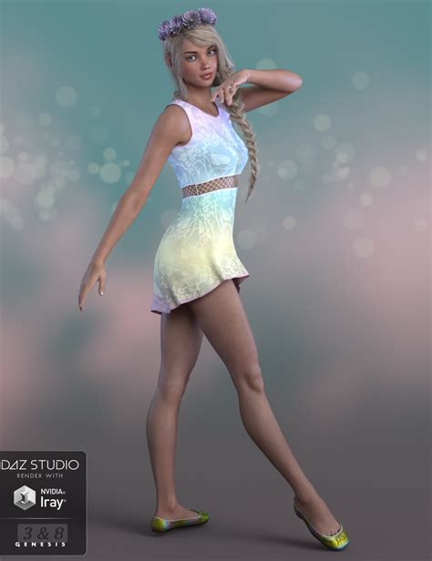 Dforce Summer Angel Outfit For Genesis 3 And 8 Females Daz 3d