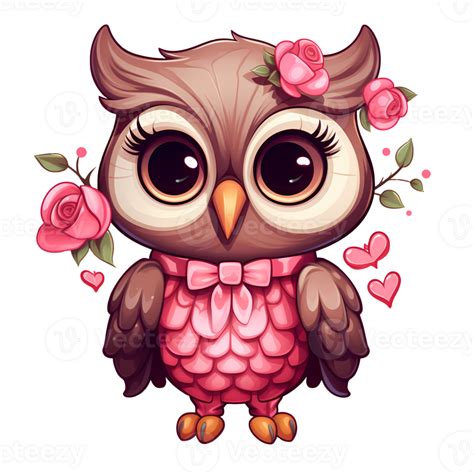 Cute Pink Owl Clipart Illustration Ai Generative 27237765 Png