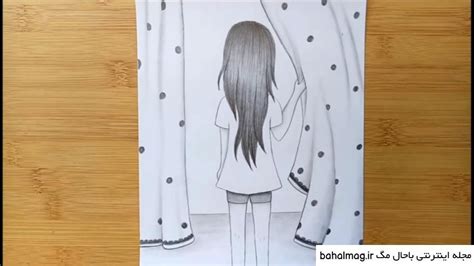 عکس نقاشی فانتزی دخترانه اسان با مداد رنگی ️ [ بهترین تصاویر ]