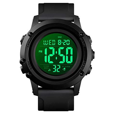 men s digital sports watch large face waterproof wrist watches for men with stopwatch alarm led