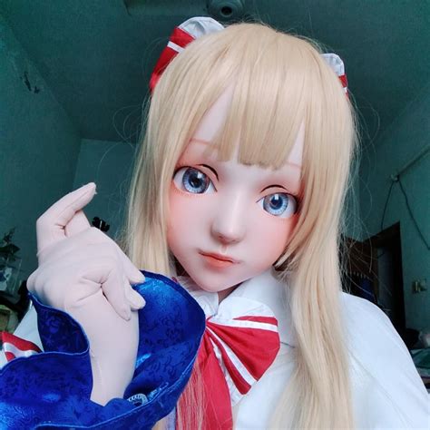 rk9173 top quality full head handmade female resin cosplay japanese role play kigurumi mask