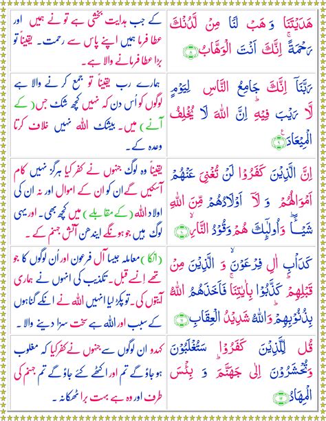 Surah Al Imran Urdu Quran O Sunnat