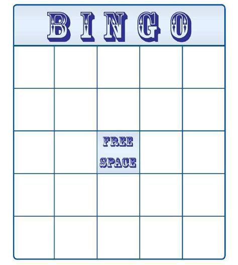 Bingo Card Template In Word Cards Design Templates