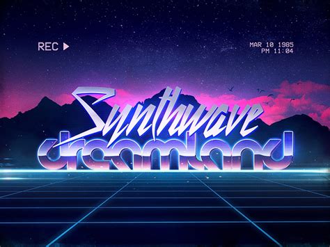 Synthwave Retrowave 80s 1980s Text Effects Styles Photoshop By Storm