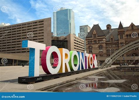 Colorful Toronto Sign In Toronto Canada Editorial Stock Image Image