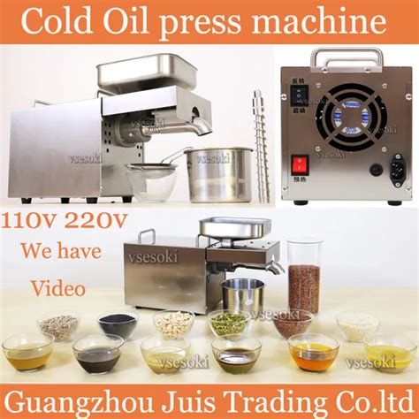 Cold Oil Press Machine Oil Presser Home Olive Oil Expeller Commercial