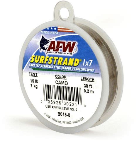 Afw Surfstrand Bare 1x7 Stainless Steel Leader Wire 035926003217