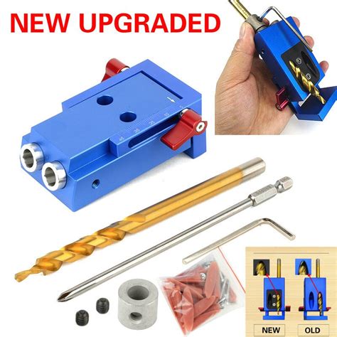 Upgraded Wood Working Mini Kreg Style Pocket Hole Jig Kit System For