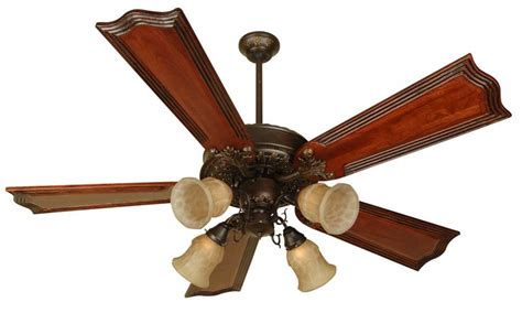 It eliminates the traditional exposed blades of a typical ceiling fan and puts the fan itself behind a grill within a circle of lighting. Craftmade Presidential II 44" to 60" 5-Blade Energy Star ...