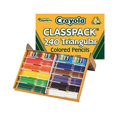 Crayola Triangular Coloured Pencils 33mm Assorted Classpack 240