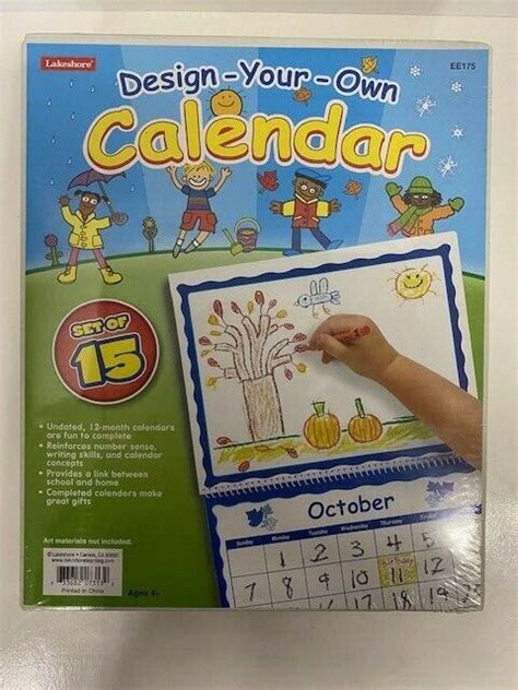 Lakeshore Design Your Own Calendar Set Of 15 Ee175 New And Sealed Ebay