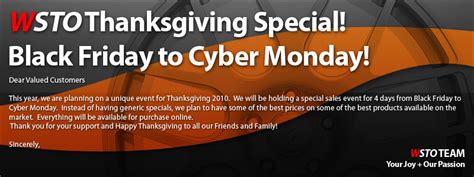Wheelsto Thanksgiving Special Black Friday Cyber Monday Sale